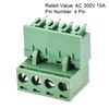sourcing map 4-Pin 5.08mm Pitch Right Angle PCB Screw Terminal Block Connector 5 Sets