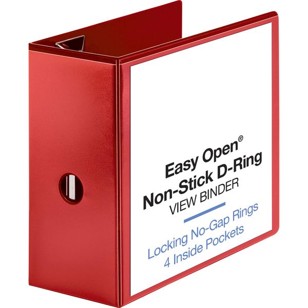 Business Source 5" Red D-ring Binder