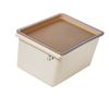 Storage Basket Storage Box Ample Capacity Grooved Bottom Stackable Durable For