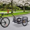 Folding Bicycle Cargo Storage Cart and Luggage Trailer with Hitch - Black