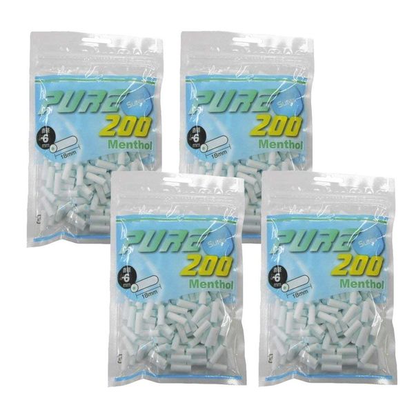 Pure Slim Menthol Filters, 200 Count (Set of 4)