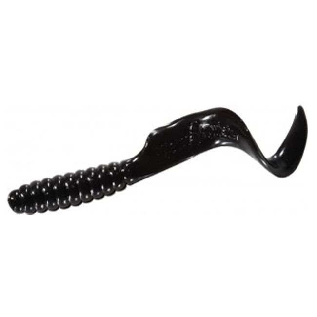 Mr. Twister 4'' Curly Tail Grub, Black, one Size (4TSF20-3)