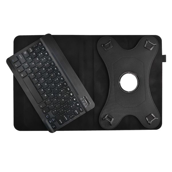 Navitech Rotational Bluetooth Keyboard Case Compatible With TCL 10 Tab Max (Wi-Fi) 10.36" Tablet