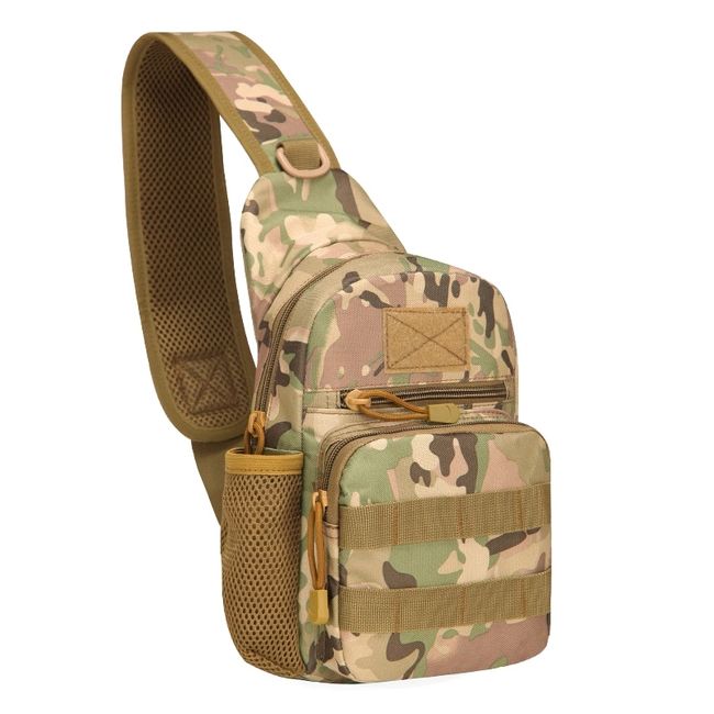 Tactical Sling Chest Bag  Camo Shoulder Molle Bug Out Bag