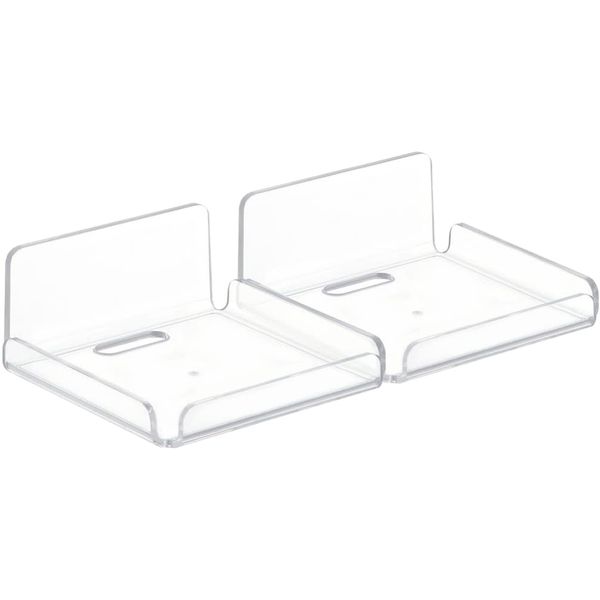 Cabilock 2 Pcs Acrylic Floating Wall Shelves Small Wall Shelf Speaker Stand for Security Cameras Baby Monitors Speakers