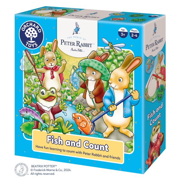 Orchard Toys Peter Rabbit™ Fish and Count - Counting Board Games for 3 Year Olds - Learning and Educational Children's Games for Boys, Girls, Toddlers, and Kids Age 3 and Up - 2-4 Players