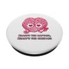 heart held by brain working together hand in hand PopSockets Swappable PopGrip