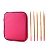 Needles Ring Set, Interchangeable Carbonized Bamboo Needles Set Aluminum Circular Knitting Needles Ring Set