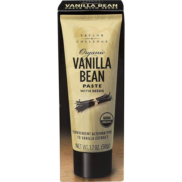 Taylor & Colledge Organic Vanilla Bean Paste with Seeds, 1.7oz Tube