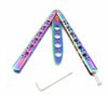 AUFIKR Rainbow Stainless Steel Flip Trainer Practice Tool Thick Blade