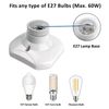 Akynite E27 Screw Light Bulb Socket Holder, E27 Lamp Holder Base, Edison Screw E27 Wall Socket, AC 220-250V, Ceiling Light Fitting, White, 4pcs