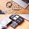 JJC High-Speed SD Micro SD Card Reader w/ USB 3.1 Gen 2 Type-C, 24 EVA Slots for 8 SD & 16 Micro SD, Multi-Function Cable & Case for Cameras/Smartphones/Drones - Black