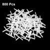 sourcing map 800Pcs Wall Floor Tile Plastic T-Shape Spacers Tiling Tools 1.5mm 1/16" Tile Spacers for Ceramic Tile Installation, White