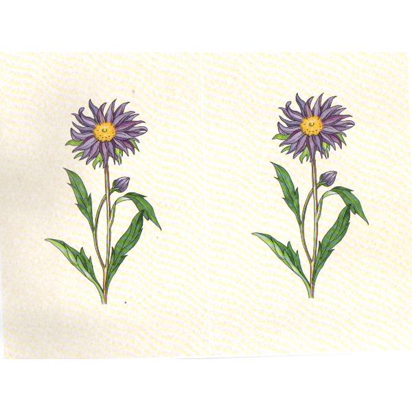 Purple Flowers Theme Decoupage Sheet