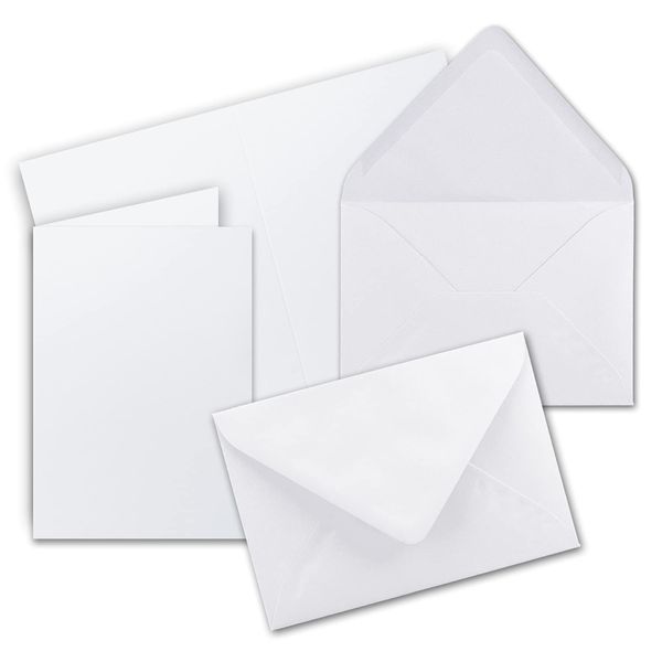 A5/C5 Sets Colourful Folded Card with Envelope, Fully Transparent 10 Sets 10-Kristallweiß