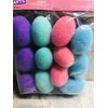 Easter Foam Flocked Easter Eggs 12 Pc. 1.96x1.29Inches