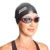 Zoggs Predator Flex Goggle, UV Protection Swim Goggles,Black/Red/Mirror, small