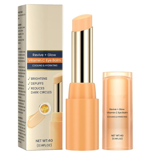 Vitamin C Eye Cream Stick,Glow Vitamin C Eye Balm,Eye Cream Stick Anti Aging,Vitamin C Eye Cream Stick,Glow Eye Balm Stick,Brighten Vitamin C Eye Balm,Anti Wrinkle Eye Cream Stick for Puffy Eyes