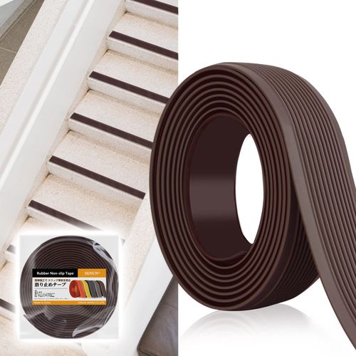 SENUN Stair Slip, Anti-Slip Tape, Easy to Apply, Thickness 0.1 inch (3 mm), Anti-Slip, Strong, Anti-Slip Tape, Anti-Slip, Rubber, Stairs, Slip-Resistant Mat, Slip-Resistant for Toilet, Floor, Sheet,