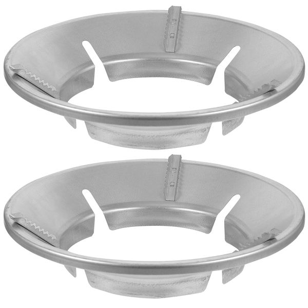 SOLUSTRE 2pcs Gas Stove Wok Rack Cast Iron Wok Ring Windproof Wok Support Stand Pan Holder Nonslip Cooktop Milk Pot Trivet for Cookware Stove Gas Burner 4