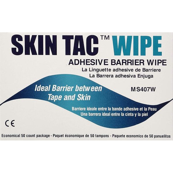 Torbot IM074407W314832 Group Inc Skin Tac"H" Adhesive Barrier Prep Wipe, Liquid Form, Latex-Free, Hypo-allergenic (Box of 50 Each), 1 Pack