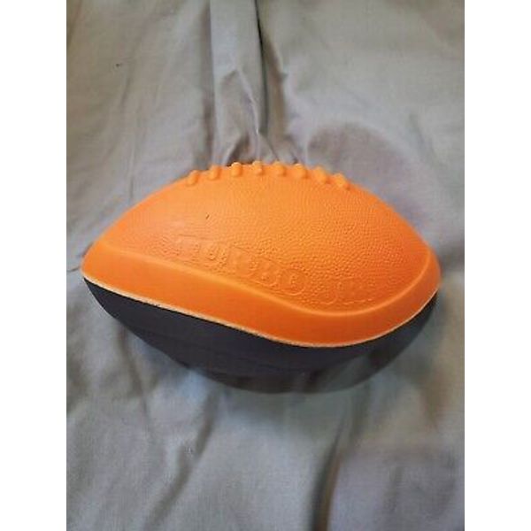 Vtg 1996 Tonka Corp Nerf Turbo Jr. Orange & Silver Foam Football 1990s