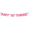 Personalised Name Is Three 3rd Birthday Recyclable Card Party Bunting