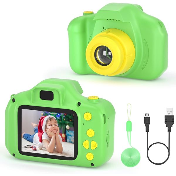 Kids Camera,1080P HD Kids Digital Camera for Toddler 2.0 inch Screen 32GB SD Card Children Camera for 3 4 5 6 7 Year Old Boys Girls Birthday