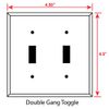 Art Plates - 2 Gang Toggle Metal Light Switch Plate Cover - Two Gang Toggle Decorative Wall Plate - Pink Flamingo Print - (Made in USA)