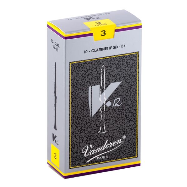 バンドーレン B♭クラリネットリード V.12 硬さ:3 (10枚入り)