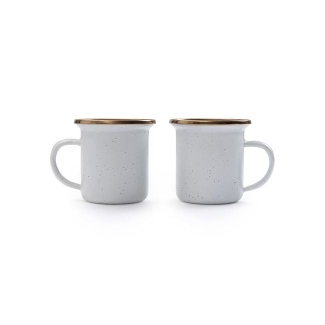 BAREBONES Enamel Espresso Cups, Set of 2