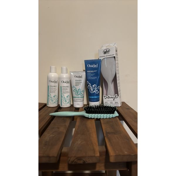 Ouidad mask vitacurl serum defining cream gel  wet & bounce curl brush