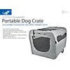 Large Grey Soft Sided Portable Dog Crate Lightweight Travel Collapsible