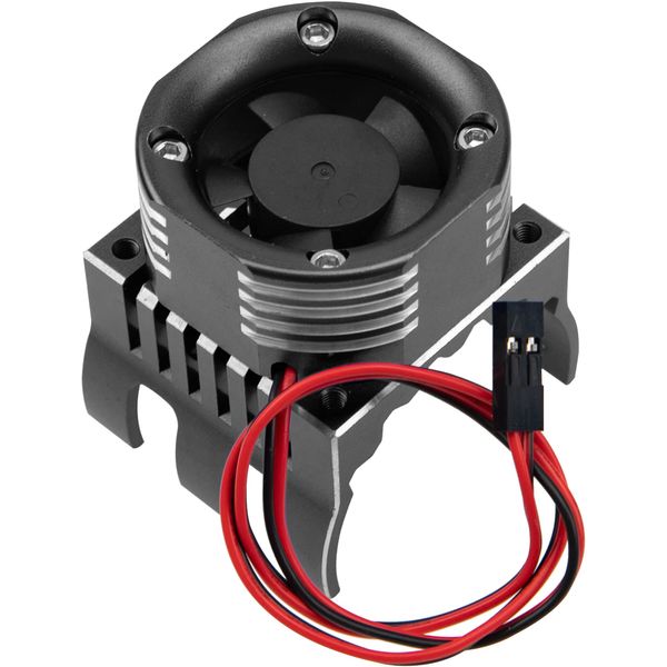 Vgoohobby RC Car Motor Heatsink w/ 21000 RPM Cooling Fan Aluminum Engine Motor Heat Sink Radiator Fit 42mm 4274 4268 Motors Compatible with Axial SCX10 Tamiya Arrma 1/8 1/10 RC Buggy Cars (Black)