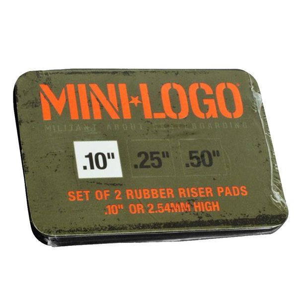 Mini Logo .10" Rubber Skateboard Riser Pads - 2 Pack