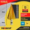 Step Drill Bit HSS Titanium Step Drill Bit For Metal Multiple Hole Drilling Cone Drill Bit Stepped Up Bits For DIY Lovers (5-35MM Step Bit)