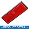 A ABSOPRO Rectangular Safety Reflective Self Adhesive Reflector Red (Set of 6)