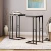 Modern C Side Table (Set of 2) by Black Mid-Century Contemporary Rectangle MDF