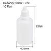 uxcell Plastic Dropper Bottle, 50ml/1.7oz Small Mouth Drop Bottles Empty Squeezable Liquid Dropper Bottle 10pcs