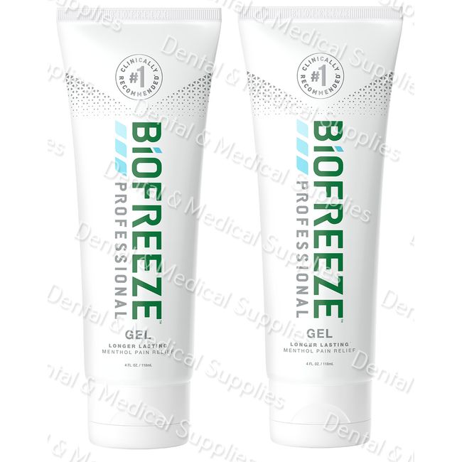 2 Biofreeze Professional 4 oz Gel GREEN Tube EXP 12/2024 + FREE SHIPPING