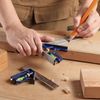WORKPRO Adjustable Combination Square Set, 150 + 300mm, Stainless Steel Angle Ruler with Bubble, Multifunctional Measuring Tool