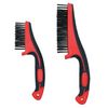 Handheld Wire Brush Rust Removal Cleaning Rubber Soft Grip Handle 11” + 8.5”