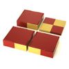 5 Dimension Three Tier Well, Checkered Gold (Vermillion)