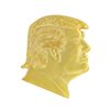 Trump Head-Shaped Gold Challenge Coin