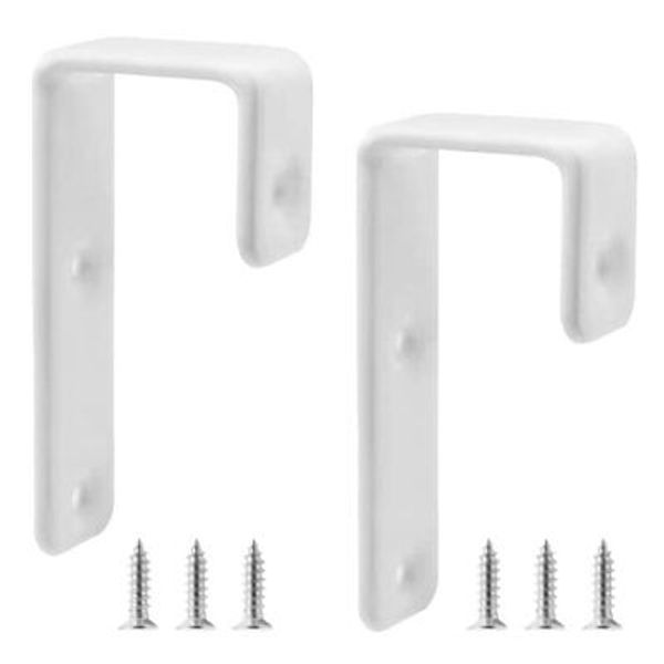 2pcs Bunk Bed Ladder Hook Brackets, 1 Inch J Hook Hanger Bed Hooks with White