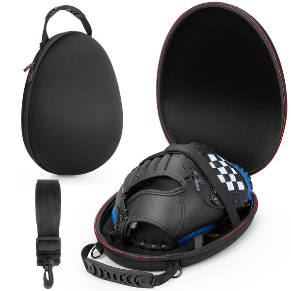 Youth Baseball Glove Box Softball Glove Bag, Baseball Glove Case for 9.5-14 Inch Baseball Gloves, Baseball Glove Bag for Batting Gloves, Softball & Baseball Glove Holder, Black