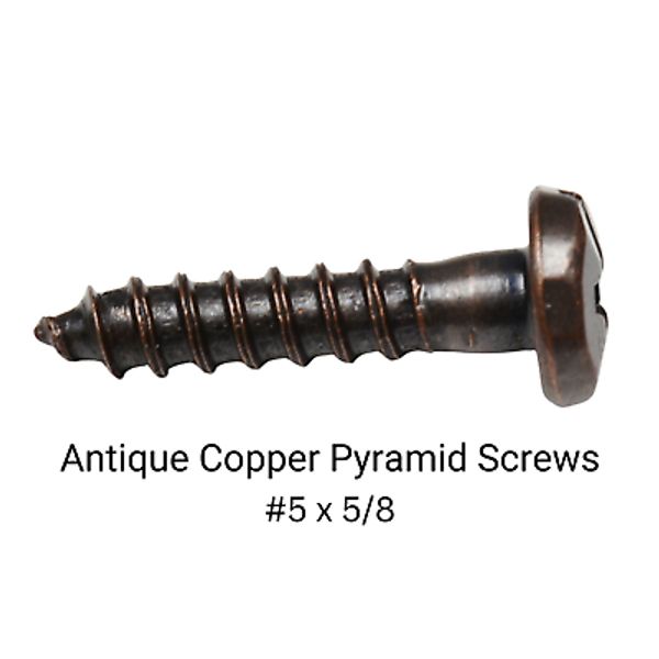 Qty 100-Antique Copper Steel Screws-#5 x 5/8"-Phillips Drive Wood Screws