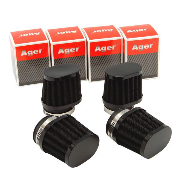 Ager 54mm Oval Power Filter Black x Black (4 Pack)