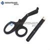 Tacticle Black Emt Shears First Aid Combo Pack Bandage Scissors & Penlight Black