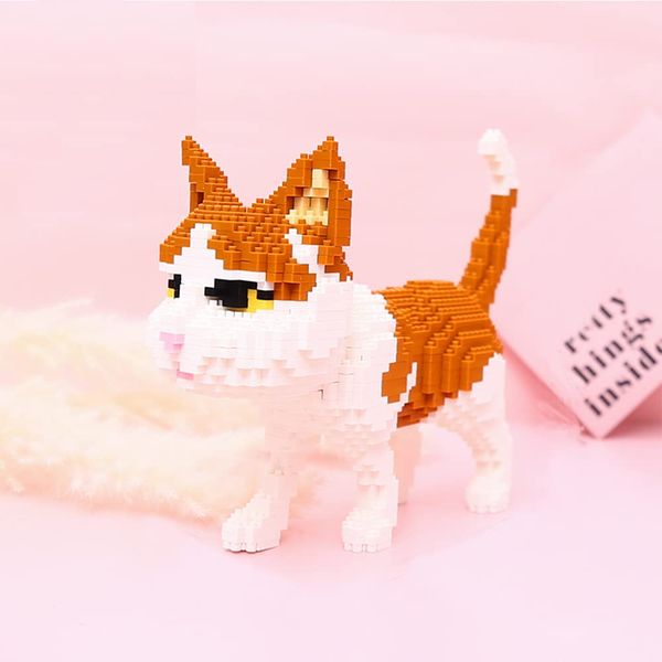 Uvini Adult Building Set, Building Blocks Cat, Micro Bricks Cat Animal Pets Building Toy Bricks Cat for Kids 10,11, 12, 13, 14, Teens or Adult, 1390 Pieces